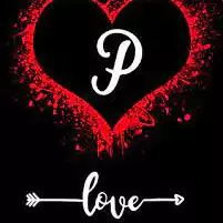 p letter images in heart